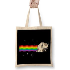 Humuts Avatar Last Airbender Appa Nyan Cat Avatar Bez Uzun Saplı Açık Bej Rengi Çanta