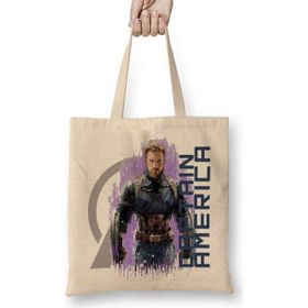 Humuts Avengers Captaın Amerıca Bez Uzun Saplı Açık Bej Rengi Çanta
