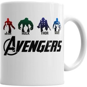 Humuts Avengers Iron Man Hulk Thor Captaın Amerıka Beyaz Kupa