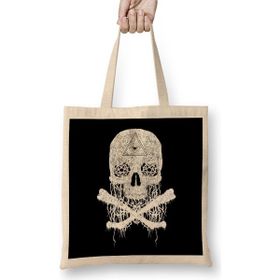 Humuts Awesome & Creepy Melting Skull Bones Bez Uzun Saplı Açık Bej Rengi Çanta