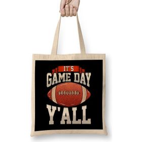 Humuts Awesome Its Gameday Yall Football Tailgating Bez Uzun Saplı Açık Bej Rengi Çanta