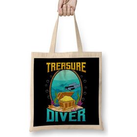 Humuts Awesome Scuba Diving Treasure Diver Bez Uzun Saplı Açık Bej Rengi Çanta