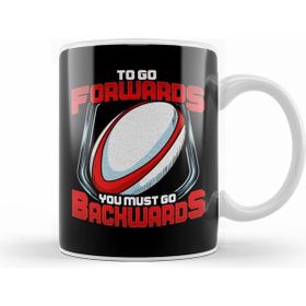 Humuts Awesome To Go Forwards You Must Go Backwards Rugby Kupa Bardak