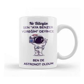 Humuts Aya Benzer Yüreğim Kupa Bardak