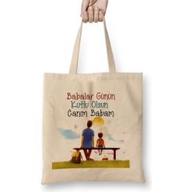Humuts Babalar Günü Babaya Hediye 002 Bez Çanta