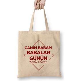 Humuts Babalar Günü Babaya Hediye 01 Bez Çanta