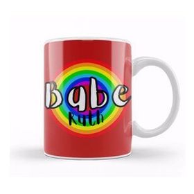 Humuts Babe Ruth Baseball Retro Rainbow Style Kupa Bardak
