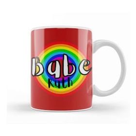 Humuts Babe Ruth Baseball Retro Rainbow Style Kupa Bardak