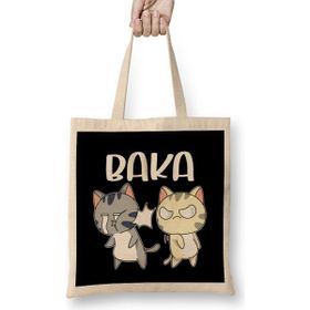Humuts Baka Anime Slap Japan Cat Anime Japan Baka Kawaii Cats Kedi Bez Uzun Saplı Açık Bej Rengi Çanta
