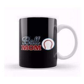 Humuts Ball Mom Cute Baseball Softball Mom Kupa Bardak