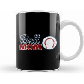 Humuts Ball Mom Cute Baseball Softball Mom Kupa Bardak