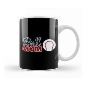 Humuts Ball Mom Cute Baseball Softball Mom Kupa Bardak