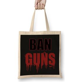 Humuts Ban Guns Stop Guns Violence 01 Bez Uzun Saplı Açık Bej Rengi Çanta