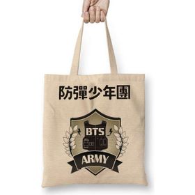 Humuts Bangtan Bts Boys Army Bez Uzun Saplı Açık Bej Rengi Çanta
