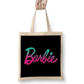 Humuts Barbie Logo 02 Bez Uzun Saplı Açık Bej Rengi Çanta