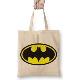 Humuts Batman Logo Bez Uzun Saplı Açık Bej Rengi Çanta