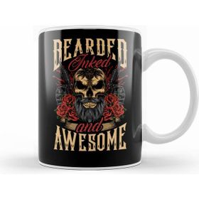 Humuts Bearded Inked And Awesome Badass Dad Kupa Bardak