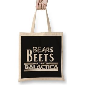 Humuts Bears Beets Battlestar Galactica 01 Uzun Saplı Açık Bej Bez Çanta