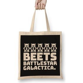 Humuts Bears Beets Battlestar Galactica 02 Uzun Saplı Açık Bej Bez Çanta