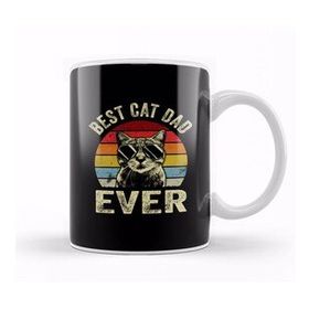 Humuts Best Cat Dad Ever Cat Dad Father Vintage Gift Kupa Bardak