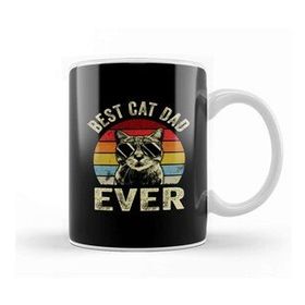 Humuts Best Cat Dad Ever Cat Dad Father Vintage Gift Kupa Bardak