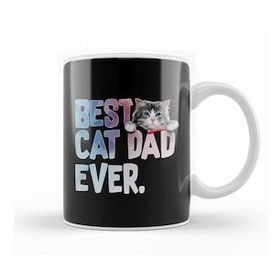 Humuts Best Cat Dad Ever Costume Gift Kupa Bardak