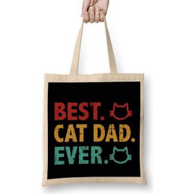 Humuts Best Cat Dad Ever Funny Cat Daddy Father Day Vintage 01 Bez Çanta