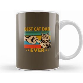 Humuts Best Cat Dad Ever Funny Cat Daddy Father Day Vintage 02 Kupa Bardak