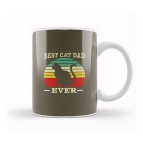 Humuts Best Cat Dad Ever Funny Cat Daddy Father Day Vintage 03 Kupa Bardak