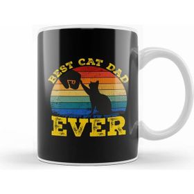 Humuts Best Cat Dad Ever Funny Cat Daddy Father Day Vintage 04 Kupa Bardak