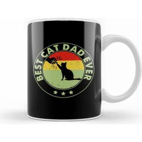 Humuts Best Cat Dad Ever Funny Cat Daddy Father Day Vintage 05 Kupa Bardak