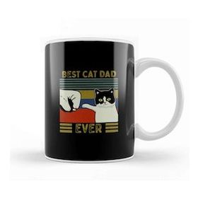 Humuts Best Cat Dad Ever Funny Cat Daddy Father Day Vintage 06 Kupa Bardak