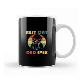 Humuts Best Cat Dad Ever Papa Cat Lover Kupa Bardak