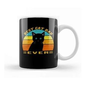 Humuts Best Cat Dad Ever Vintage Kedi Kupa Bardak