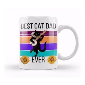 Humuts Best Cat Dad Fathers Day Gift 2021 Kupa Bardak