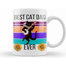 Humuts Best Cat Dad Fathers Day Gift 2021 Kupa Bardak
