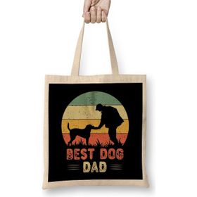 Humuts Best Dog Dad Vintage Köpek Bez Çanta