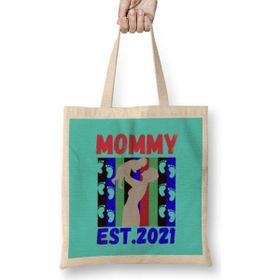 Humuts Best Mom Mommy Est Flower Mothers Day 2021 Bez Çanta