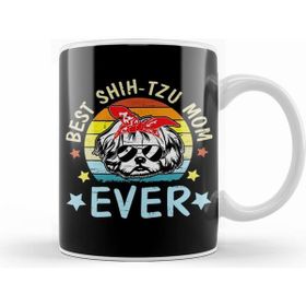 Humuts Best Shih Tzu Mom Ever Dog Mommy Mama Mother Vintage Gift Kupa Bardak