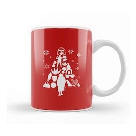 Humuts Big Lebowski Christmas Tree Silhouette White Kupa Bardak