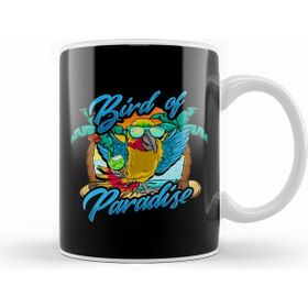 Humuts Bird of Paradise Parrot Relaxing Beach Vacation Beyaz Kupa
