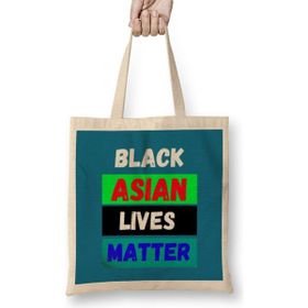 Humuts Black Asian Lives Matter Stop Aapı Hate Bez Çanta