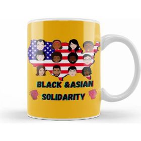 Humuts Black Asian Solidarity Stop Aapı Hate Beyaz Kupa