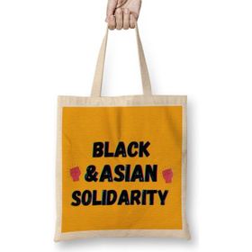 Humuts Black Asian Solidarity Stop Aapı Hate Bez Çanta