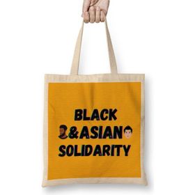 Humuts Black Asian Solidarity Stop Aapı Hate Bez Çanta