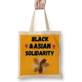 Humuts Black Asian Solidarity Stop Aapı Hate Bez Çanta