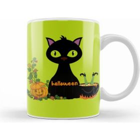 Humuts Black Cat Happy Halloween 2021 Beyaz Kupa