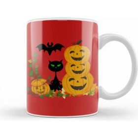 Humuts Black Cat Happy Halloween 2021 Beyaz Kupa