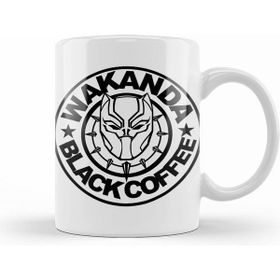 Humuts Black Panter Marvel Wakanda Black Coffee Beyaz Kupa