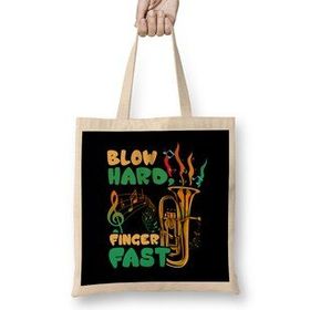 Humuts Blow Hard Finger Fast Funny Saxophone Musician Pun Bez Kadın Günlük Çanta